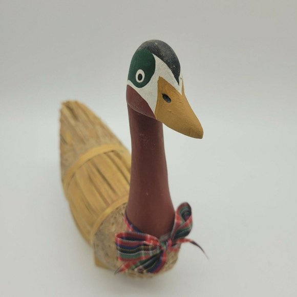 Set of 2 NIB Handcrafted Seagrass Bird Duck - Russ - Picture 4 of 8